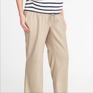 NWT Old Navy Linen Wide Leg Maternity Pants XL